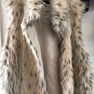 Marc New York Faux Fox Fur Vest with Collar